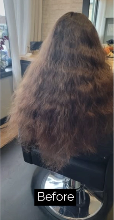 before hair conditioning